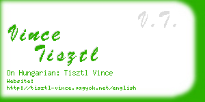 vince tisztl business card